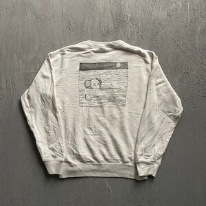 KAWS Graphic Print Sweatshirt Mens Small White Modern Uniqlo UT